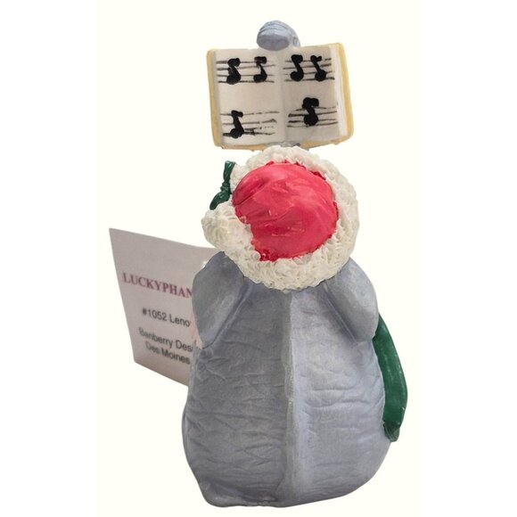 Lenora Elephant Figurine Santa Hat Music Luckyphants #1052 - Picture 6 of 7